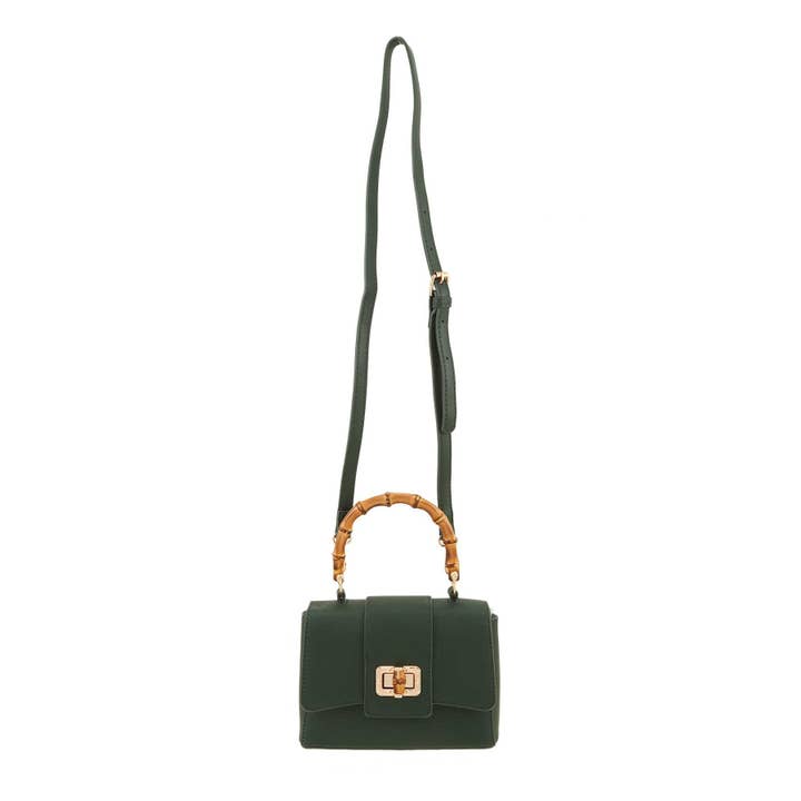 anbfashion - Wholesale Top Handle Bag - Women's - Rectangular Crossbody Bag with Bamboo Handle2