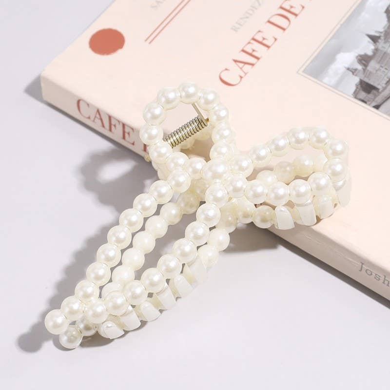 JOSSLYN by wall to wall - Wholesale Hair Clip - Women's - PEARL HAIR CLAW CLIPS | 40H7367