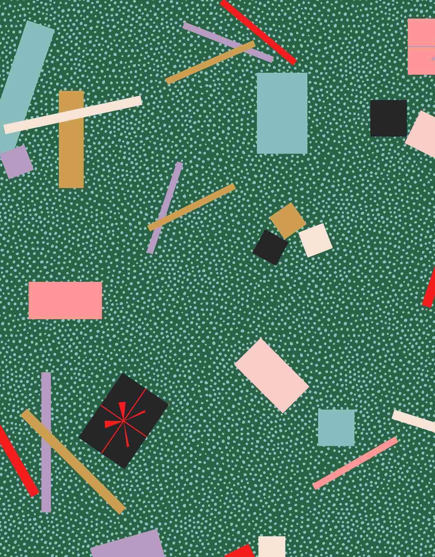 Lala Fete - Wholesale Flat Wrap - Confetti green1