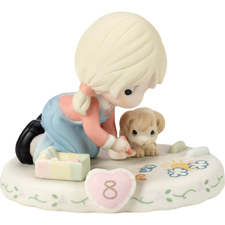 Precious Moments - Wholesale Decorative Figurine - Precious Moments Girl With Sidewalk Chalk Age 8 Figurine