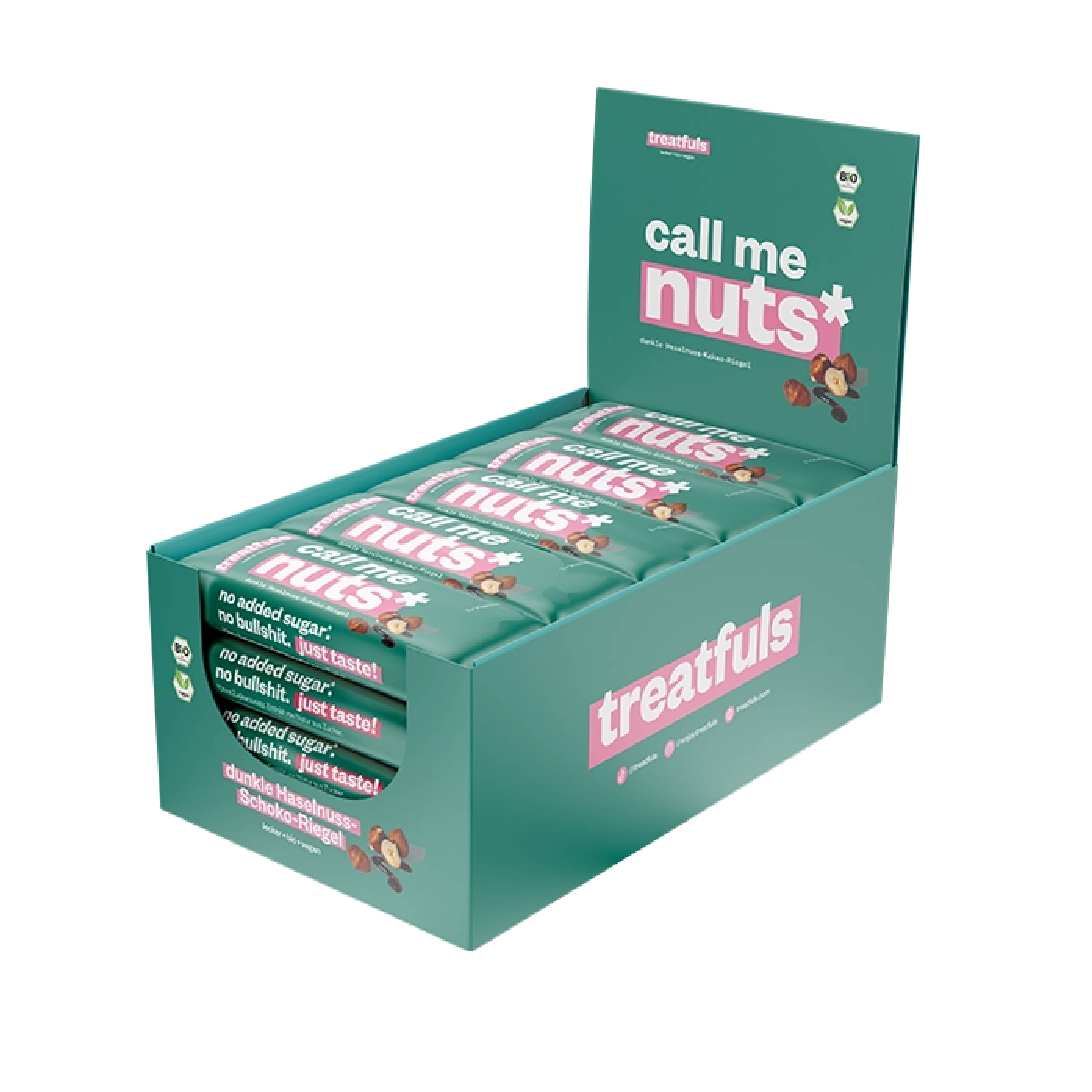 treatfuls – Engroshandel Chokoladebar – Mørk chokolade med hasselnødder – økologisk, vegansk og glutenfri2