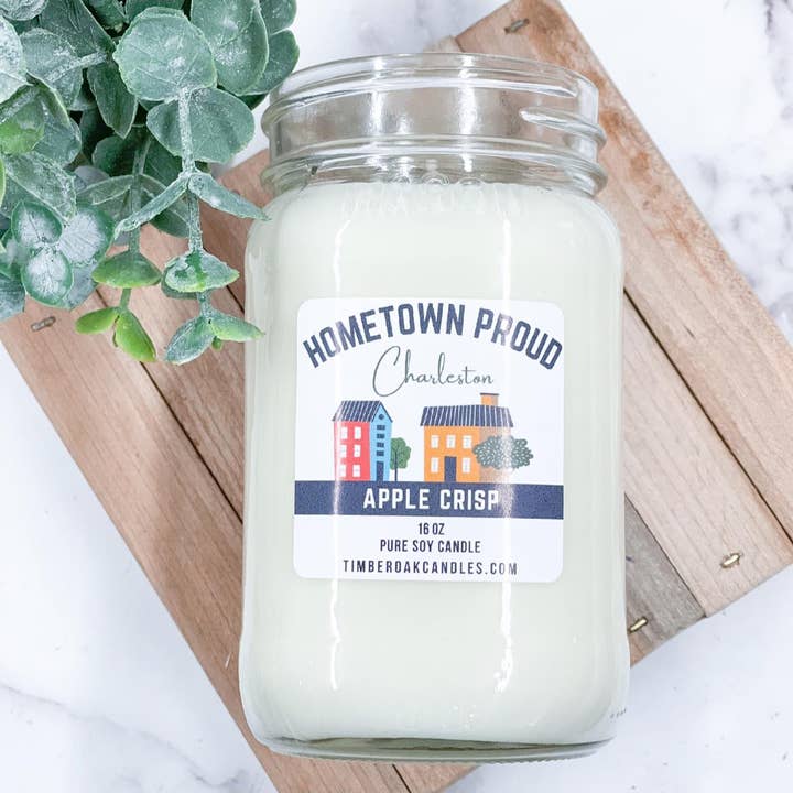 *HOMETOWN PROUD | PERSONNALISÉ | pot Mason de 16 oz | Bougies 100 % soja pour la vente par Timber Oak Candles