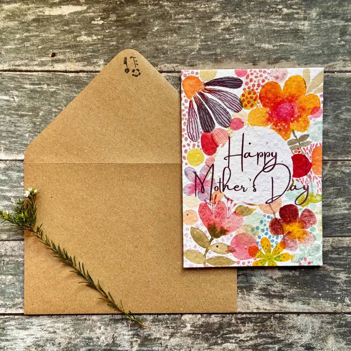 Erika's Whimsical Art – wholesale Mother’s Day card – To A Wonderful Mum Card – Plantable Mother’s Day Seed Paper 1
