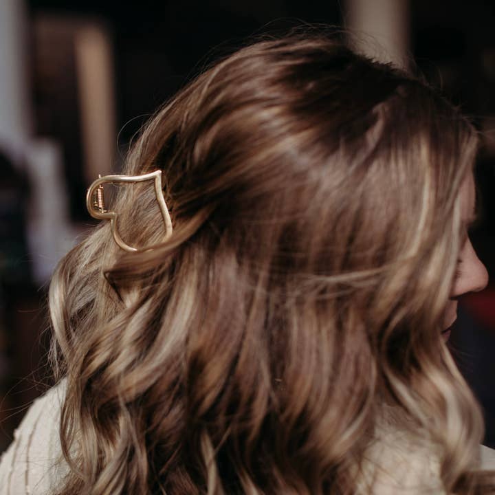 Heart Hair Claw for wholesale by Golden Rae Wholesale