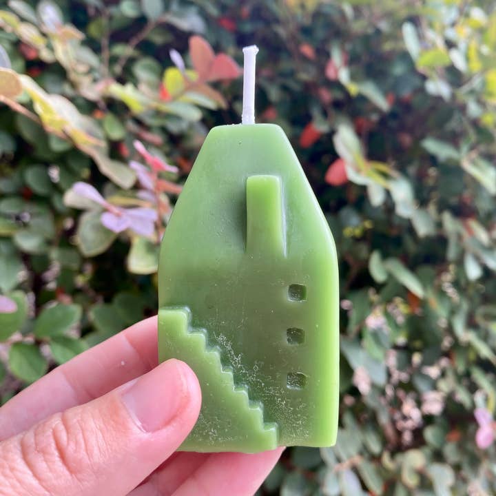 Vela de Cera de Abelha Tiny House, Vela Casinha Woodland, Realtor por atacado de Thy Will Bee Done Apiary