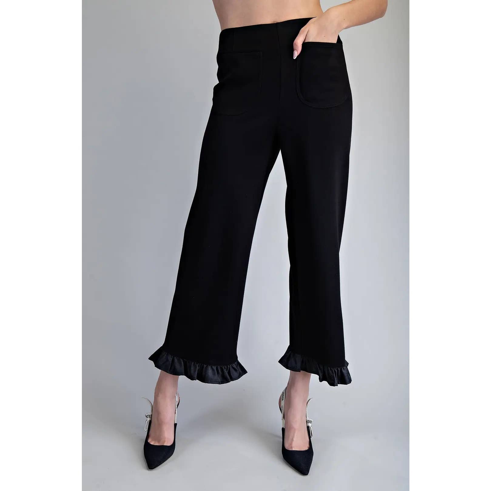 STYLE USA – wholesale Pants – Women's – NEW Solid Ruffled Hem Pants7