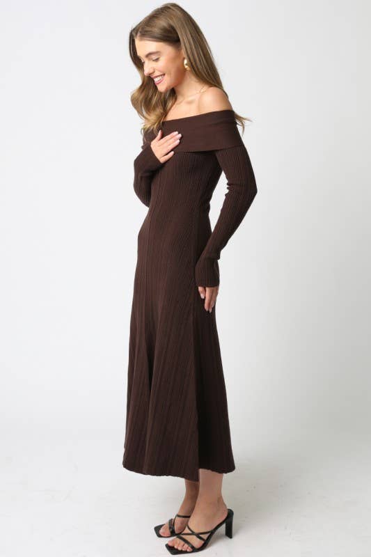 Olivaceous - Wholesale Dress - Women's - Anya Off Knit Dress6