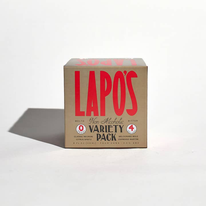 The Zero Proof - Wholesale Non-Alcoholic Aperitif/Mocktail - Lapo's Core Variety 4-Pack3