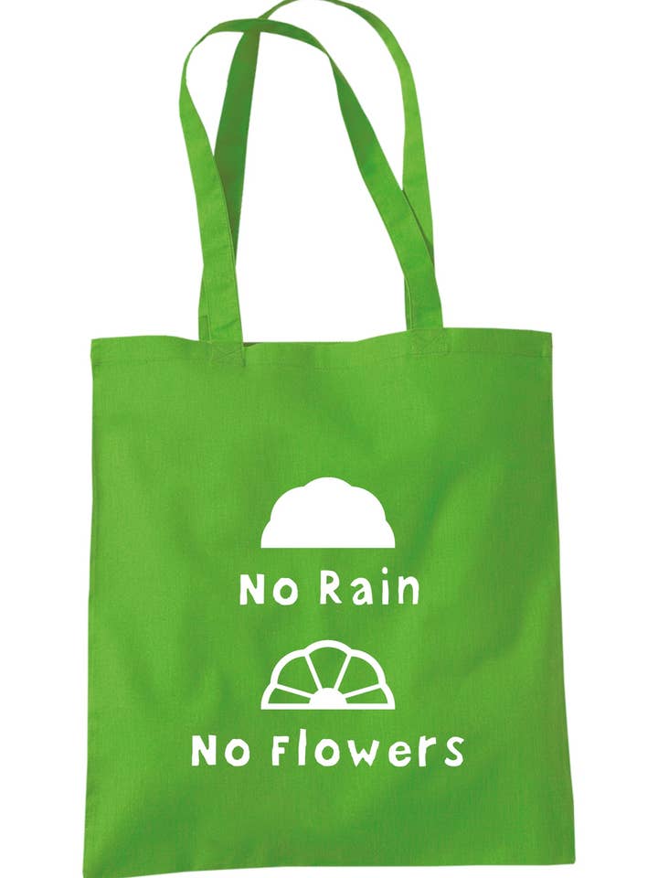 Geen regen Geen bloemen draagtas A0259 voor wholesale door Illustrated Identity