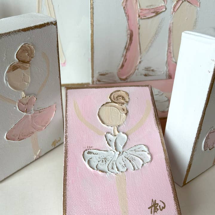 Coddiwomple - Wholesale Painting/Drawing - Ballerina canvas hand painted textured recital dance ballet