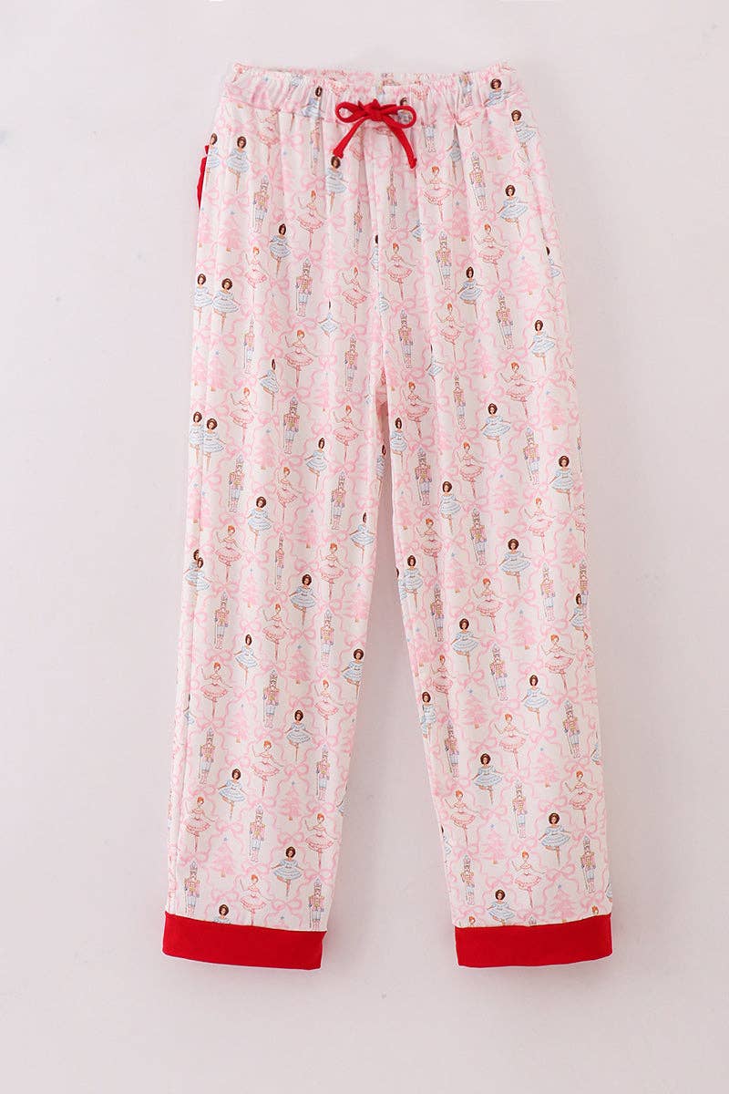 Mom & Co. - Wholesale Sleepwear Bottom - Women's - Red nutcracker print women pajamas pants0