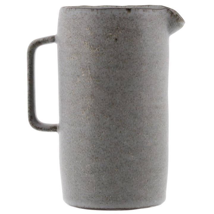 Tiburon Pitcher, Ceramic - Lrg - Light Grey Glaze for wholesale by HomArt
