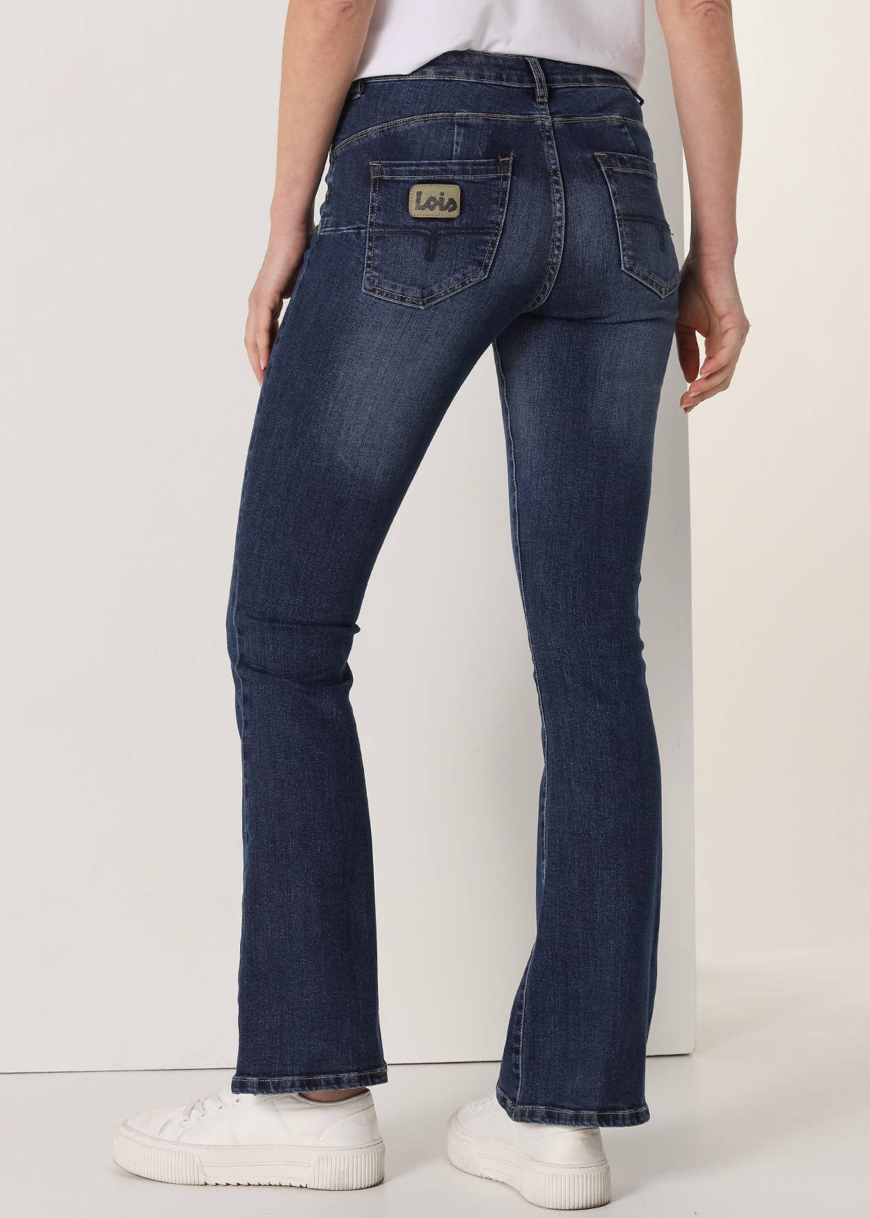 Bleu LOIS JEANS - Jean évasé taille moyenne en vente sur Faire1