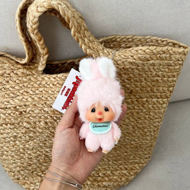 MOND HAUS – Engroshandel Nøglering - Dame – Tolly plyssnøglering, plysset kanindragt babyabe charm1