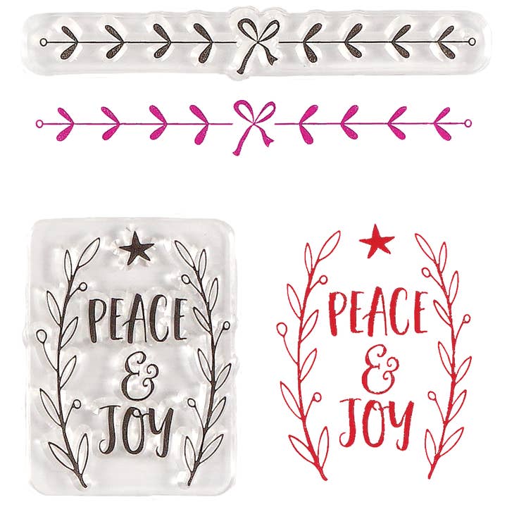 Peter Pauper Press - Wholesale Rubber/Decorative Stamp - Christmas Clear Silicone Stamp Set1