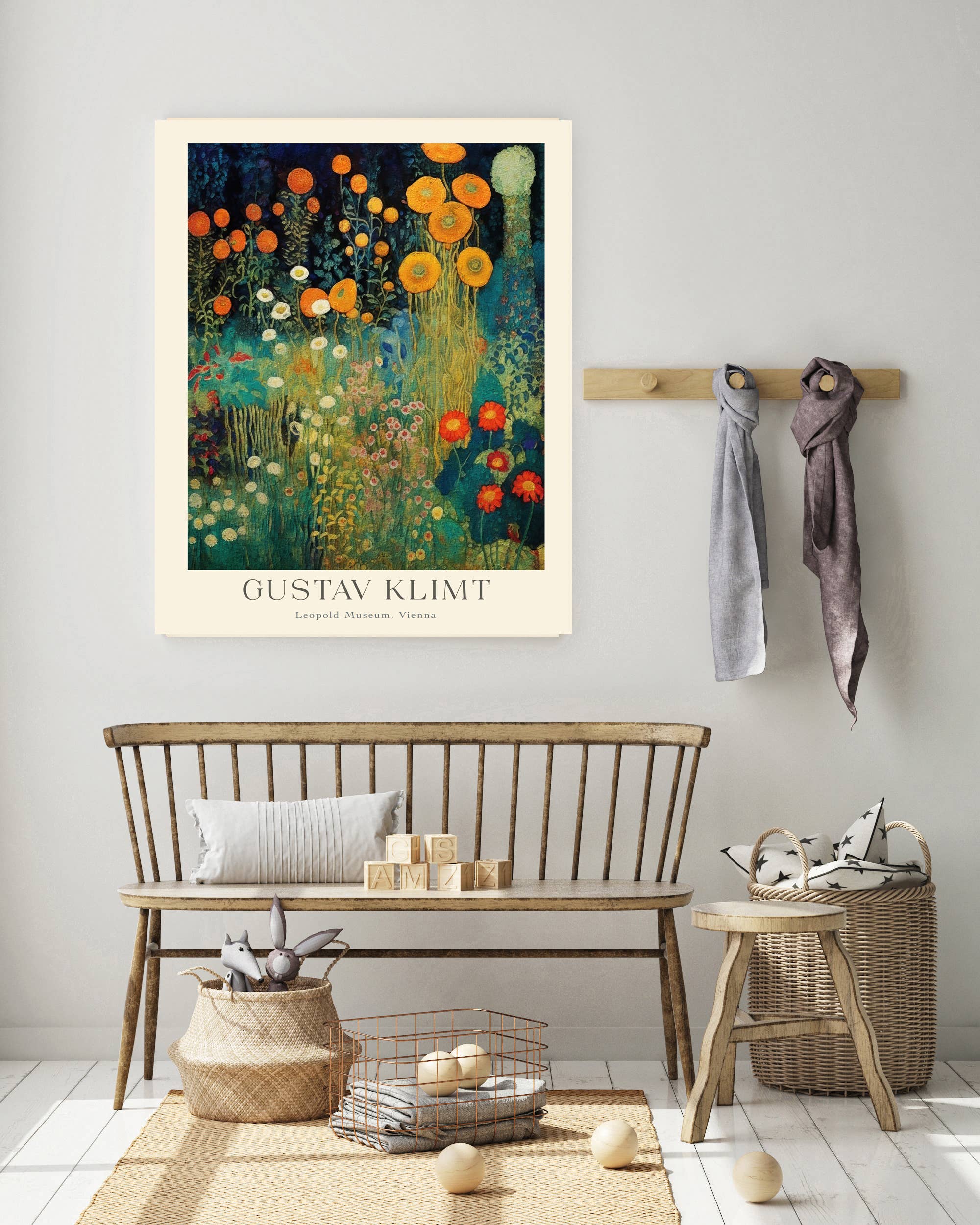 Kumo Art Prints - Wholesale Art Print -  Gustav Klimt Flowers Art Print     1