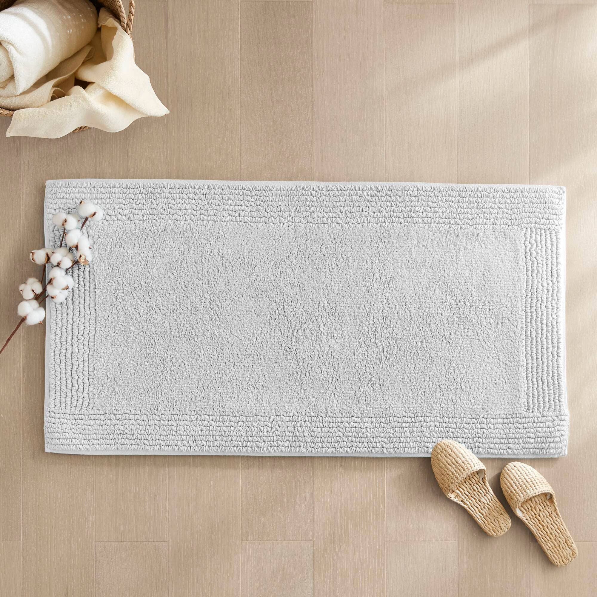 Olliix - Wholesale Bath Mat - Reversible Cotton Bath Rugs, Grey9