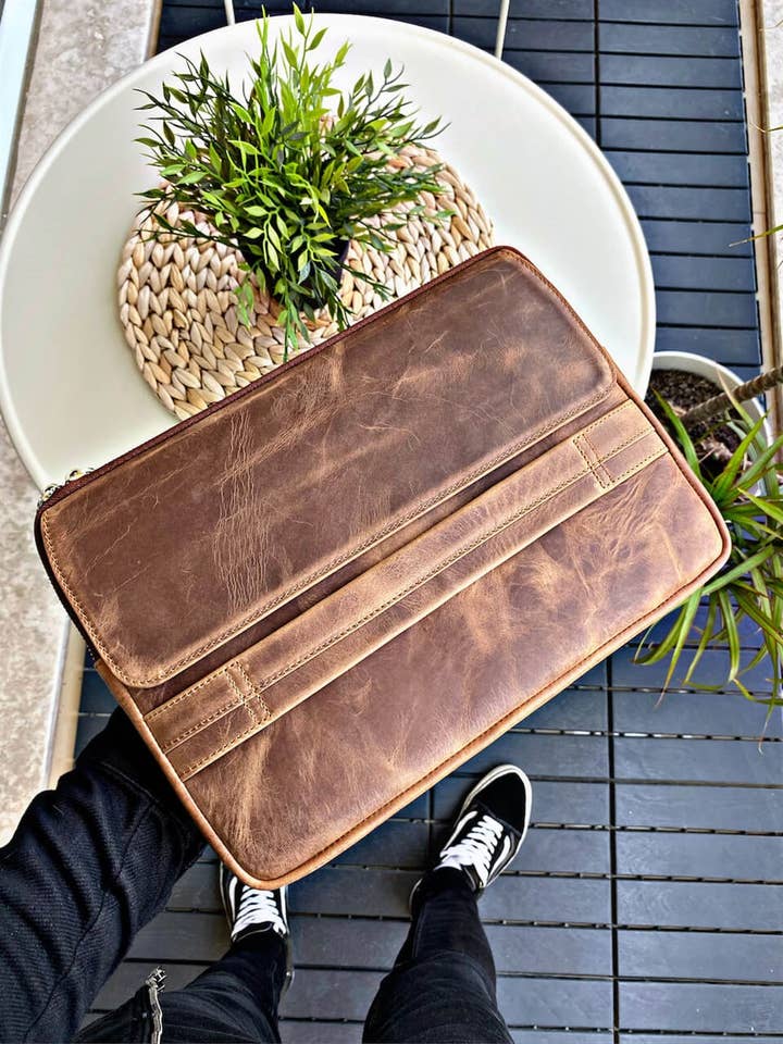 Notebook-Ledertasche für den Großhandel von Muslima Wear