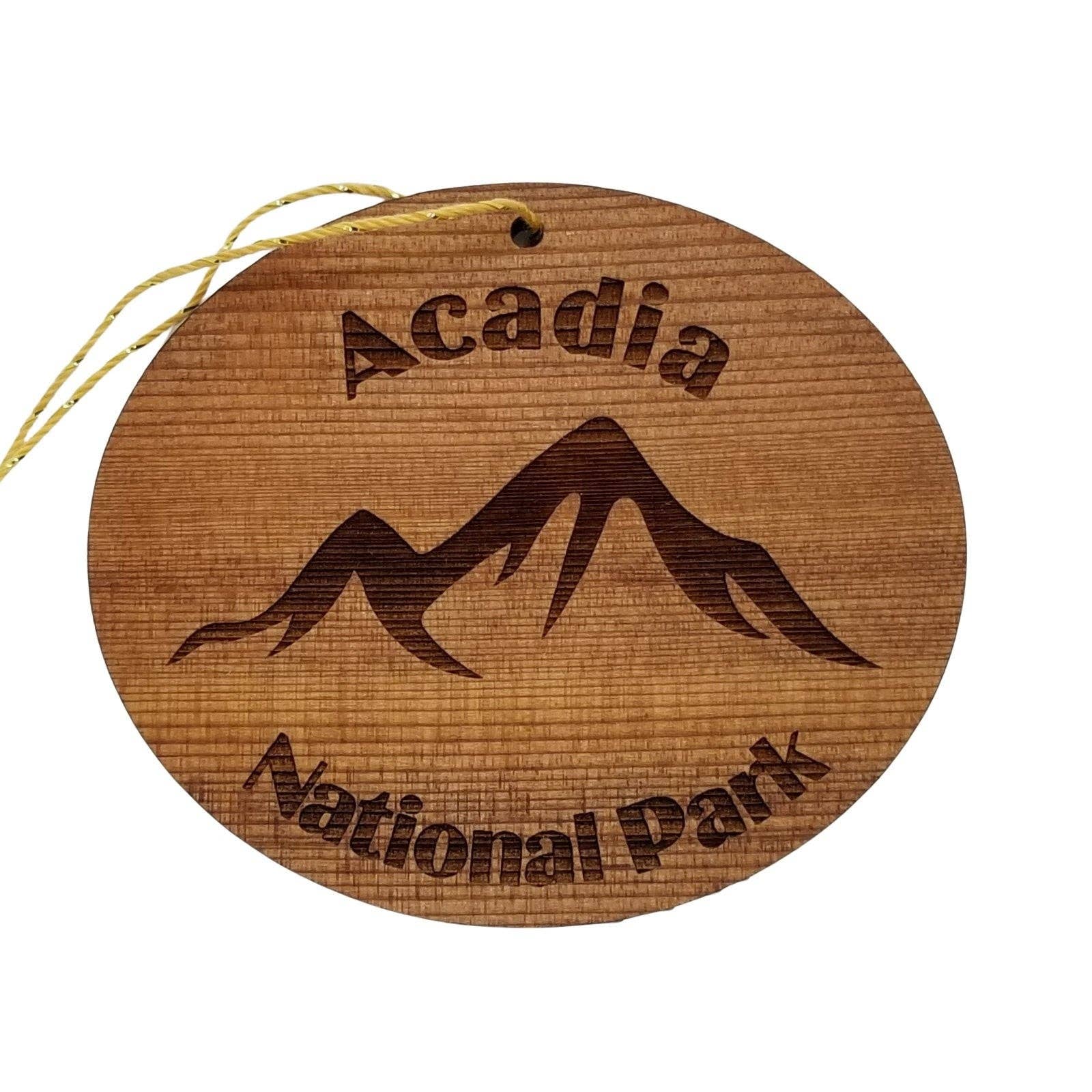 Happy Wood Products - Wholesale Ornament - Acadia National Park Mountains Christmas Ornament Wood Maine Souvenir Cadillac Mountain ME0