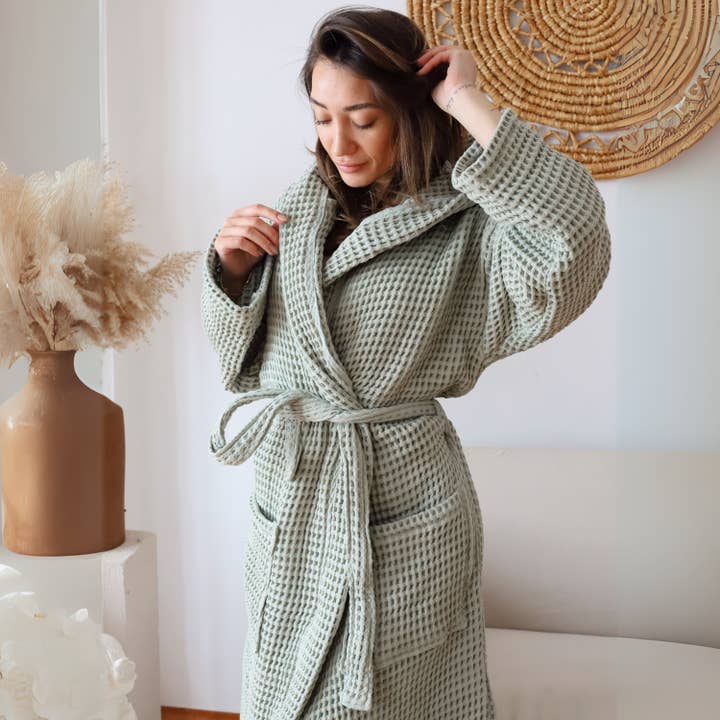 Vivamaison – Engroshandel Morgenkåbe - Unisex – Premium Vaflet Bomuld Badekåbe, Unisex Spa Komfort139