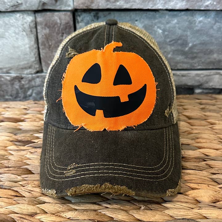 Pumpkin Hat, Fall Hat, Halloween Cap for wholesale by BohoGroove
