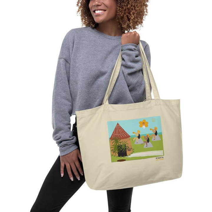 El Camino Large Organic Tote Bag for wholesale by Ojala Threads