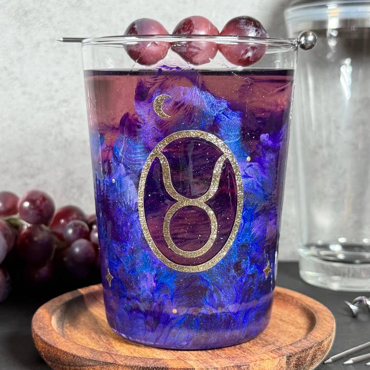 Taurus Tumbler Glass for wholesale by Madison Marti Designs