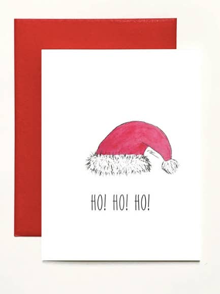 Ho! Ho! Ho! Greeting Card (single or boxed) for wholesale by k.Patricia Designs