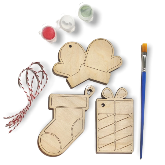 Juniper and Lilies - Vente Kit de bricolage – enfant - Kit de peinture pour ornements de Noël à décorer soi-même2