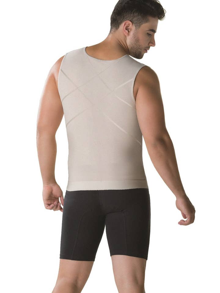 Perfect Shape - Wholesale Athletic Top - Men's - 505 Mens Slimming Body Shaper Vest with Zipper1