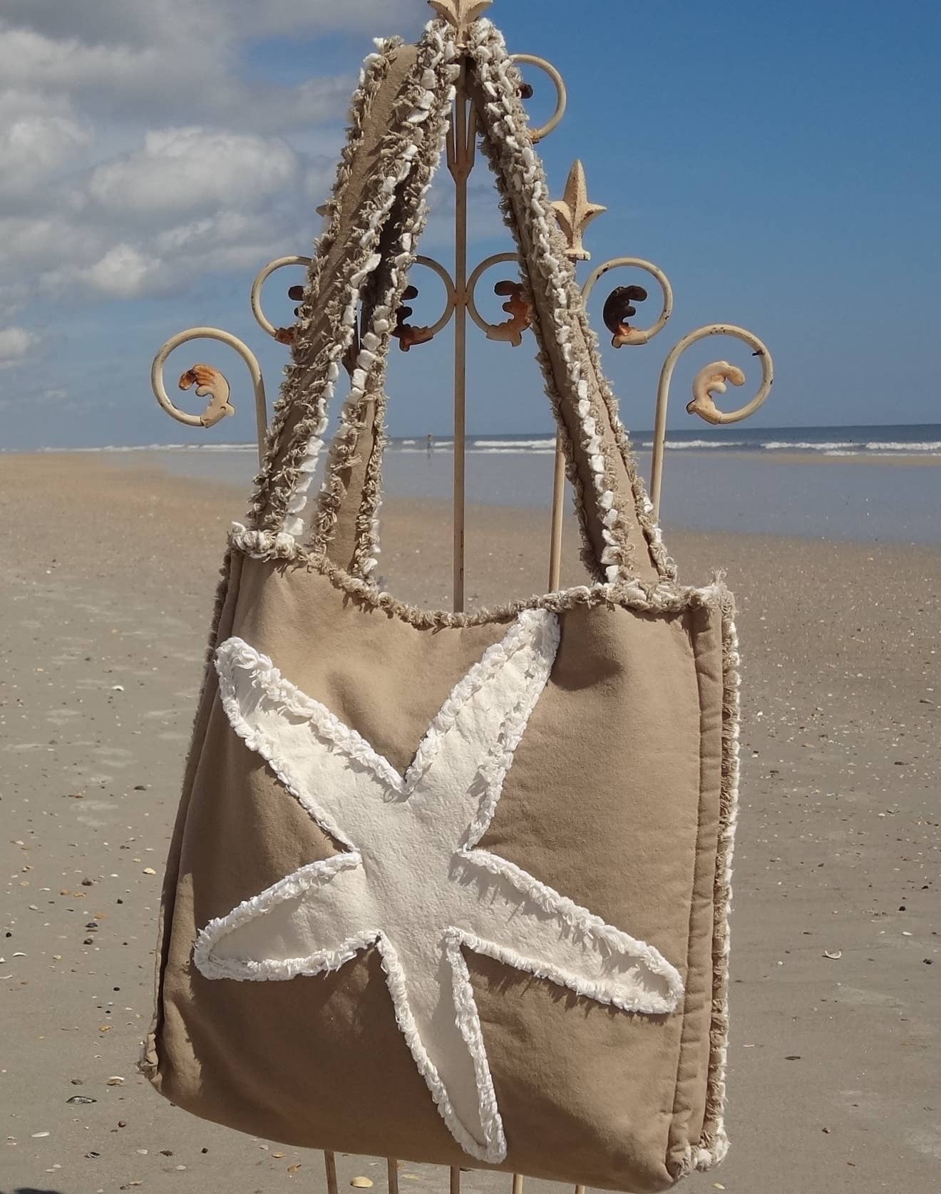 Sandy by the Sea Designs – Saco de praia por atacado – Bolsa de Praia Estrela-do-Mar Coastal3