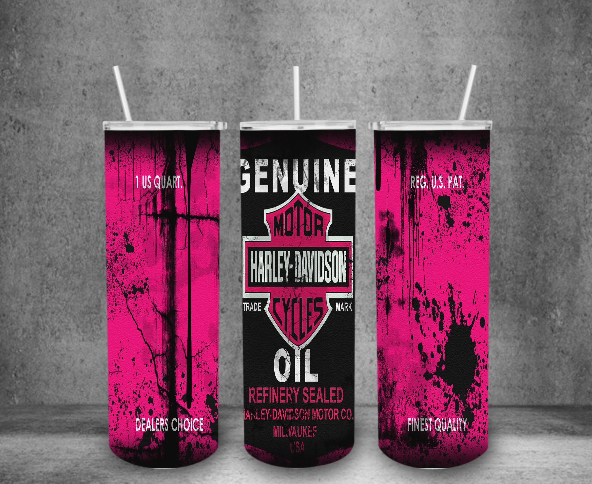 Wicked Flower Creations – Großhandel Thermotasse/-becher – Motorrad-Tumbler1