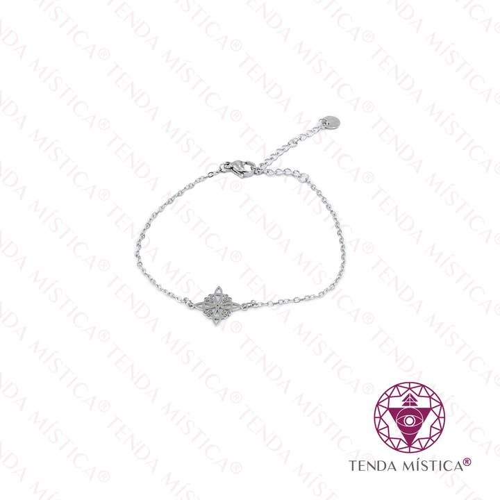 Bracelet Acier Nœud de Sorcière Argenté pour la vente par Tenda Mística