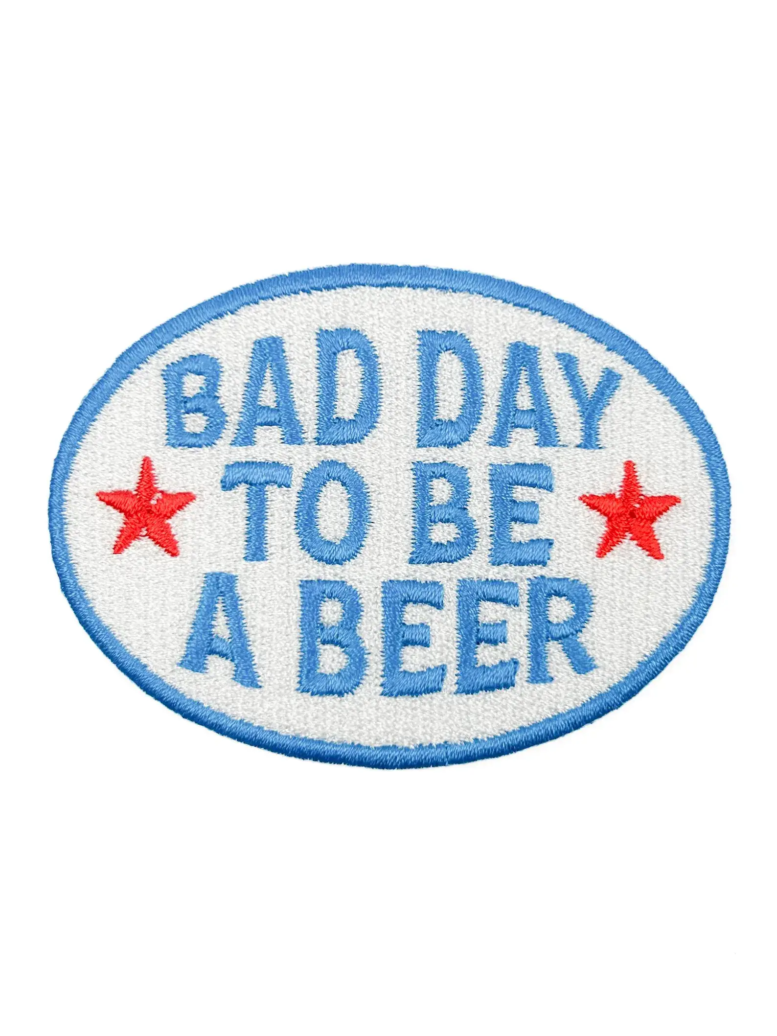 Field Trip Threads – wholesale Patch – Bad Day to Be a Beer Embroidered Iron-On Patch Tailgate1