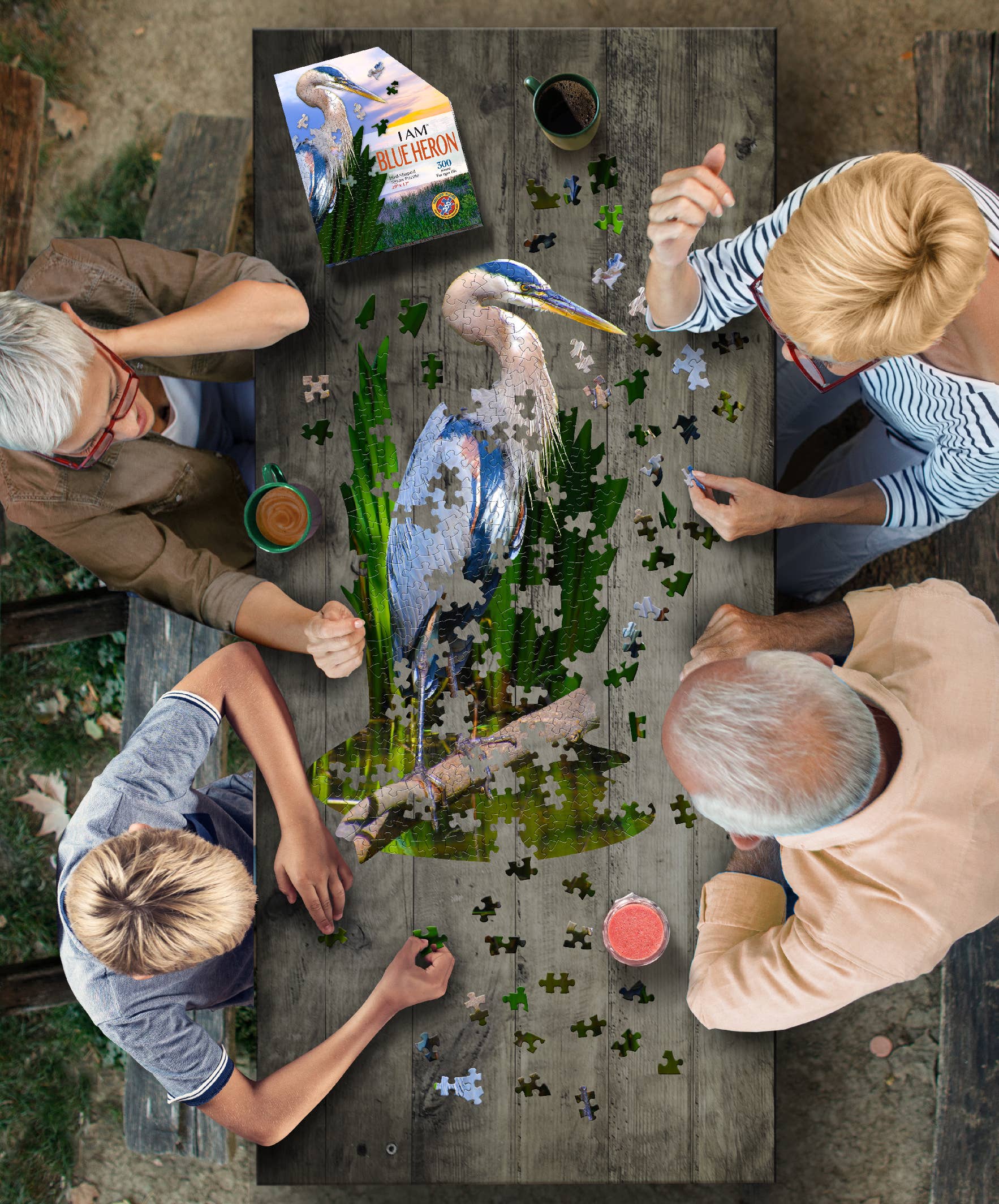 Madd Capp Games & Puzzles - Wholesale Puzzle - Adult - I AM BLUE HERON 300 piece jigsaw puzzle gift2