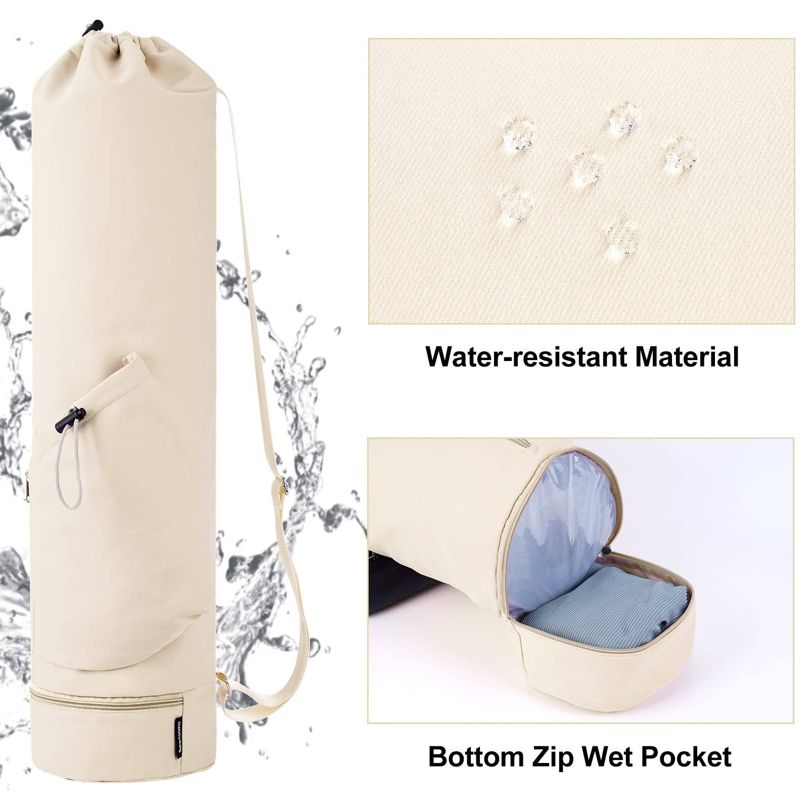 wandf – Großhandel Yogatasche – Tragetasche für Yogamatten mit Nasstasche und Multifunktionstasche8