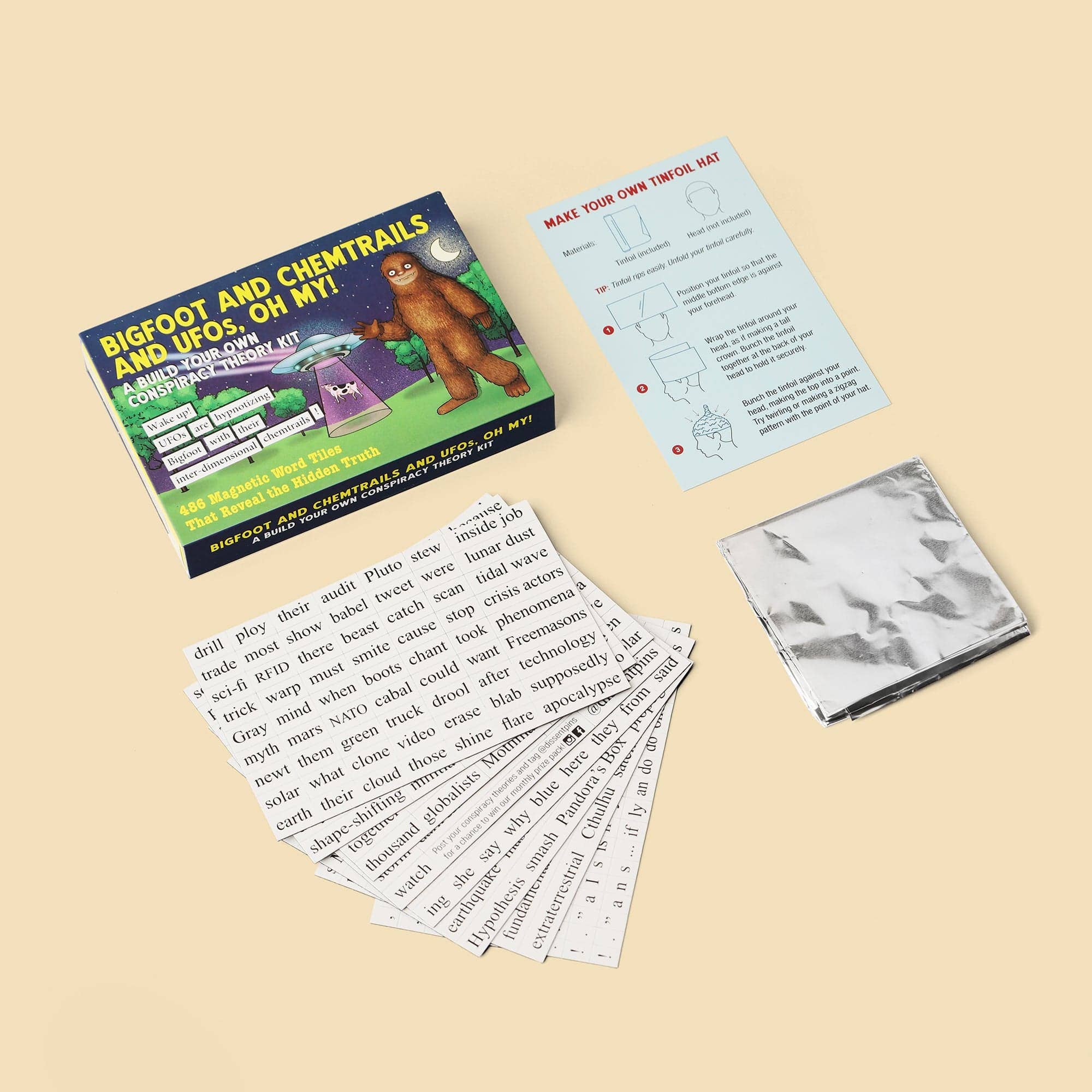 Dissent Pins – wholesale Magnet – Bigfoot och Chemtrails och UFO:n, Oj då! Konspirationsteorikit1