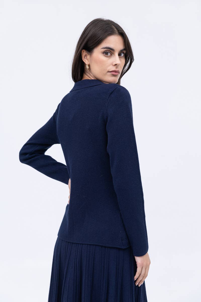 Happy look - Vente Blazer – femme - Blazer Femme en Maille – Élégant & Confortable4