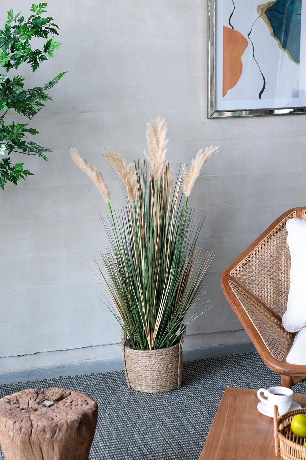 A&B Home Group Inc. - Wholesale Artificial Plant - D14x45"H Potted Pampas Grass Plant0