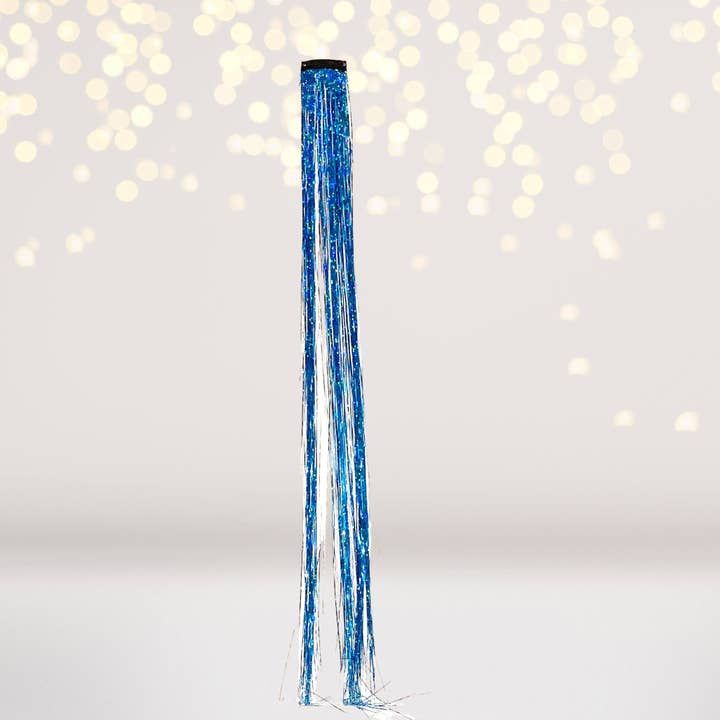 Chicky Chicky Bling Bling – wholesale Hair extensions – Turquoise Hologram Hair Tinsel Extension