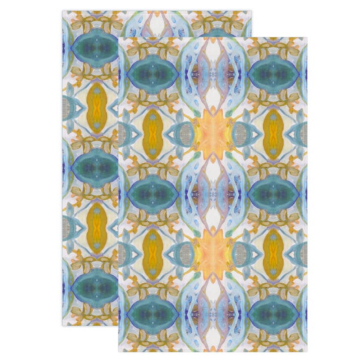 Golden Orchid Tea Towels for wholesale by Windy O'Connor Art & Home