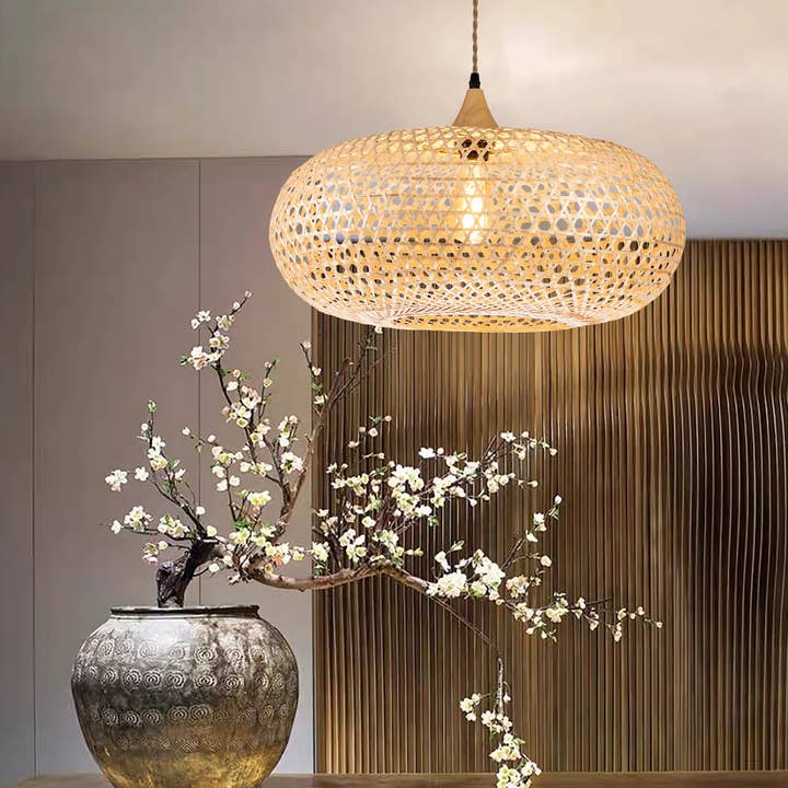 Wicker Rattan Pendelleuchte für den Großhandel von ELE Light & Decor