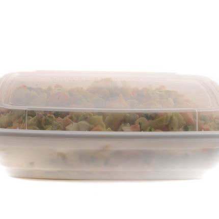 EcoQuality - Wholesale Food Storage Container - 28Oz White Microwavable Food Storage Rectangular Meal Prep