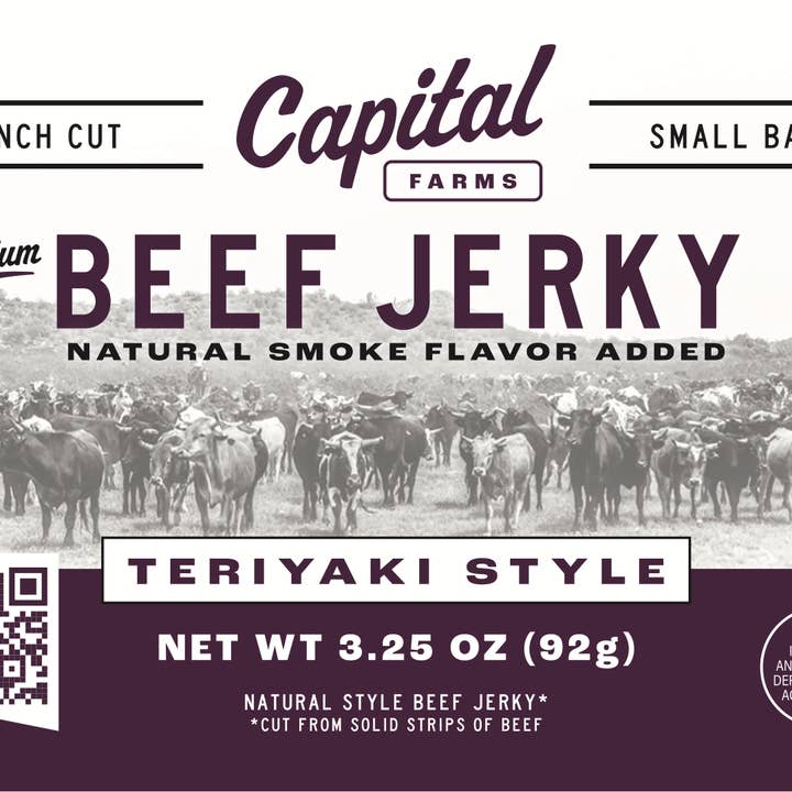 Teriyaki Beef Jerky - In-Store for wholesale by Capital Farms Meats & Provisions