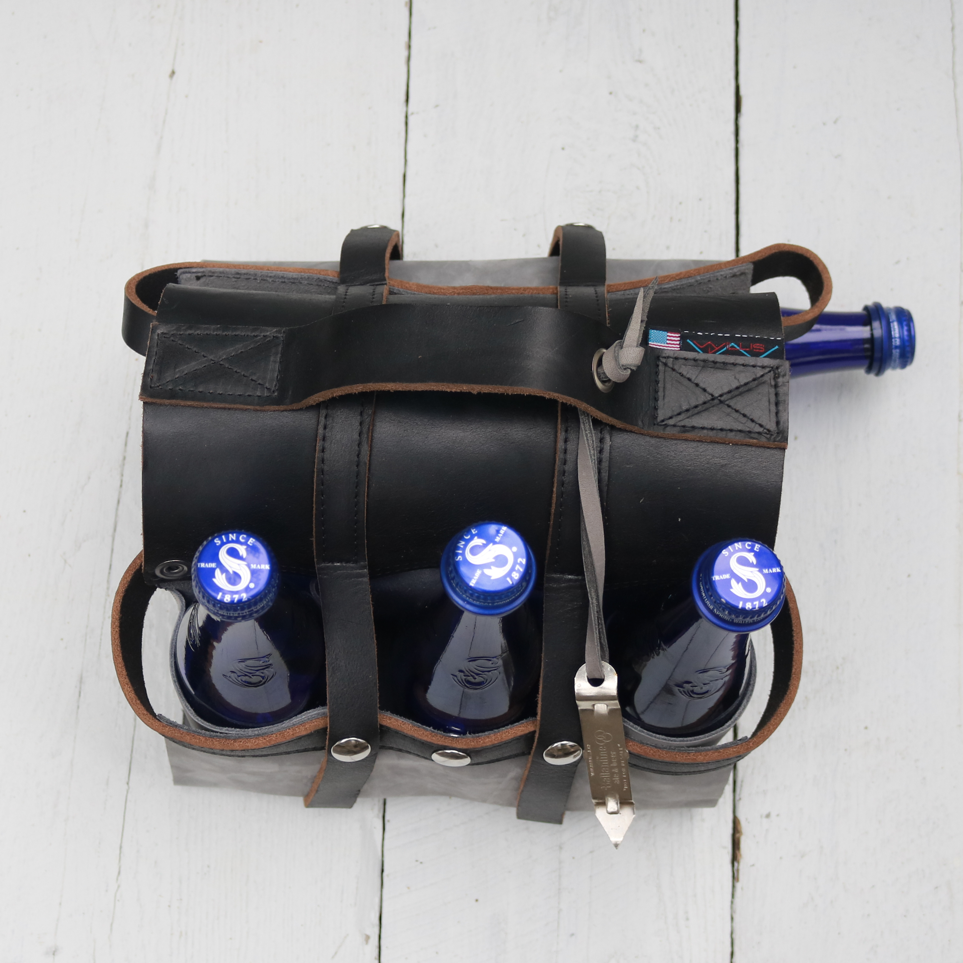 WillisKa - Wholesale Wine Tote - Leather Beverage Carrier2