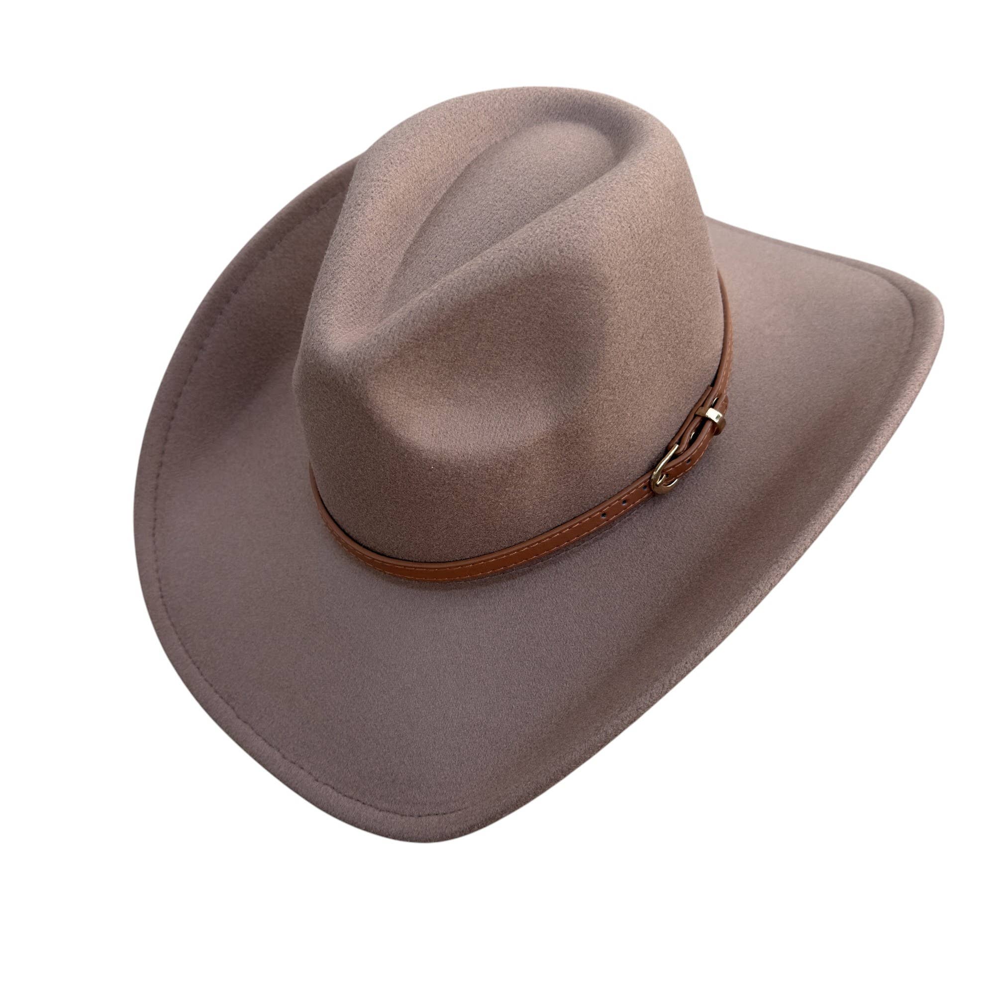 Portia Hat - Wholesale Cowboy Hat - Women's - Vegan Cowboy Hat – Western Charm with Belt Detail1
