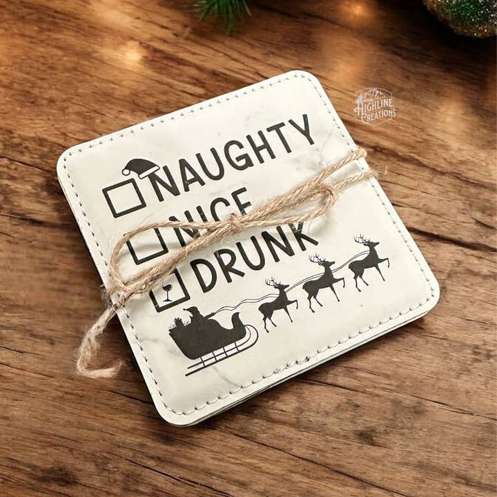 Highline Creations - Wholesale Coasters - Santa’s List Coasters