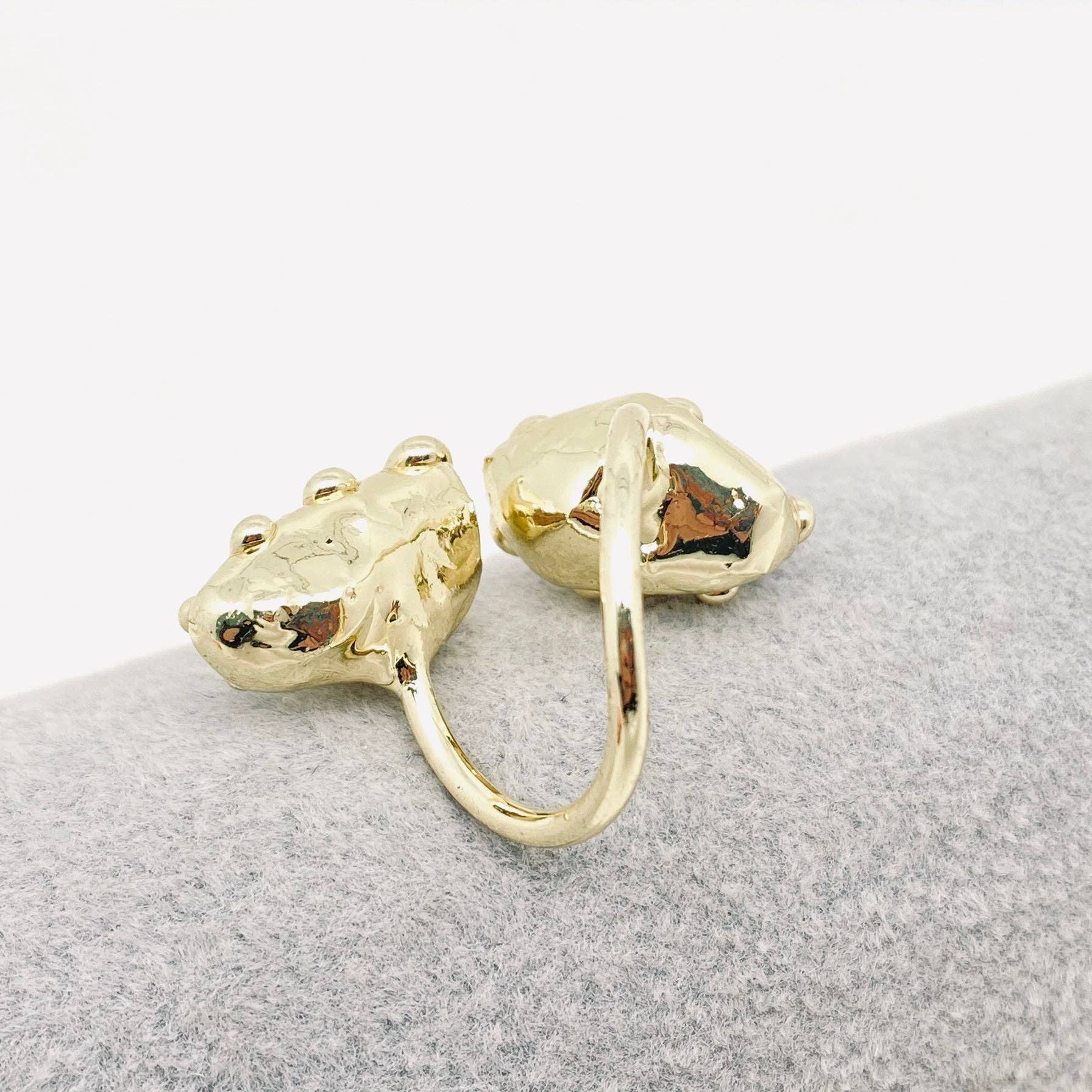 Mio Queena - Wholesale Cocktail/Statement Ring - Double Color Fluorite Crystal Adjustable Ring - CS2