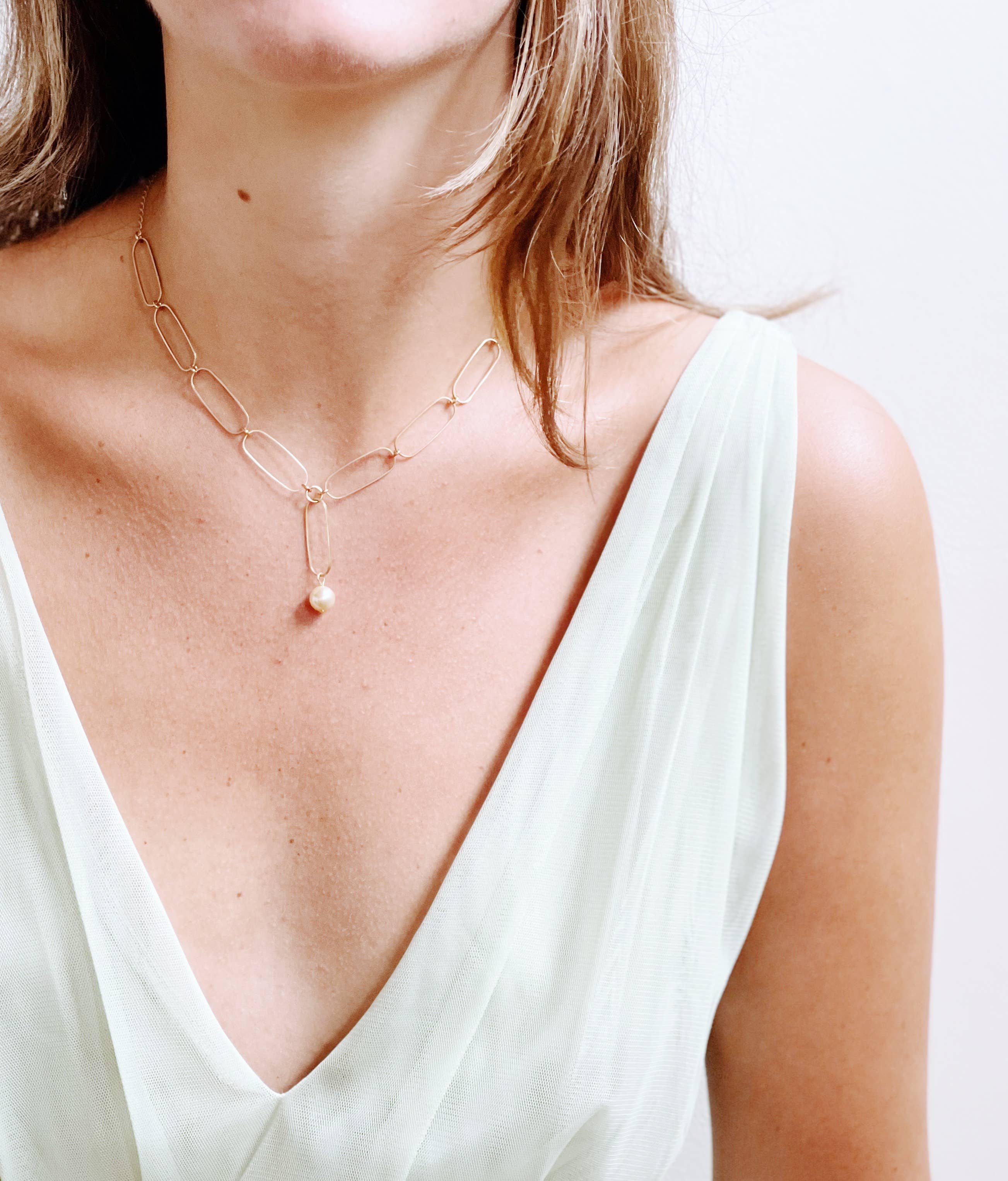 Nest Pretty Things - Vente Colliers à pendentif - Collier Trombone Et Perle5