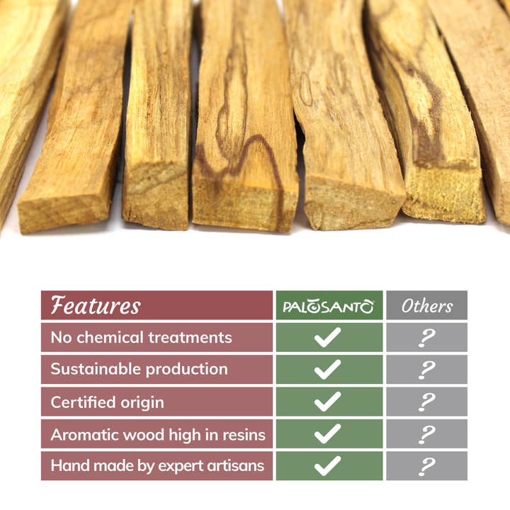 Herborea srl - Wholesale Incense - Palo Santo Sticks from Peru - Ancestral - 7 Sticks3